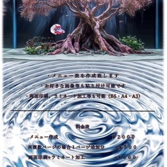 サロン等メニュー表作成＆水槽背景画作成