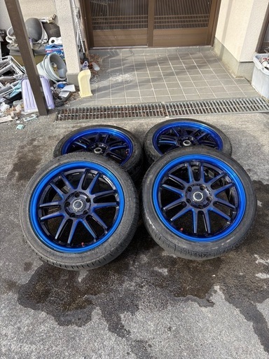 RAYS17インチホイール4本セット【青
】