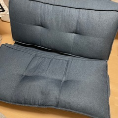 【値下げ交渉歓迎❗️】ソファベッド ネイビーの画像
