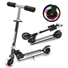 【新品】キックボード 子供 キックスケーター 光る LED 折り...