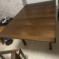 折りたたみダイニングテーブル　チェアの画像