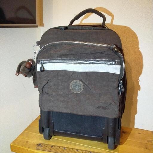 キプリング　キャリーバッグ　リュック　KIPLING　ダークブラウン茶\n