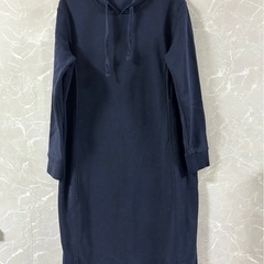 西松屋　マタニティワンピース　授乳服　ネイビー　裏起毛