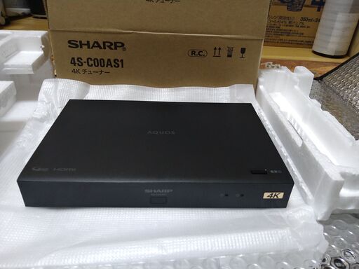 値下げしました。シャープ 4Kチューナー 4S-C00AS1