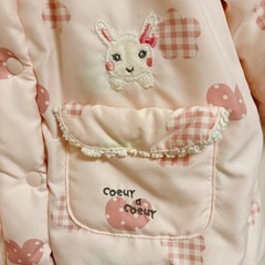 🐰クーラクール*うさちゃんダウンジャケット90サイズ‼クリーニング済み♡coeur coeurの画像