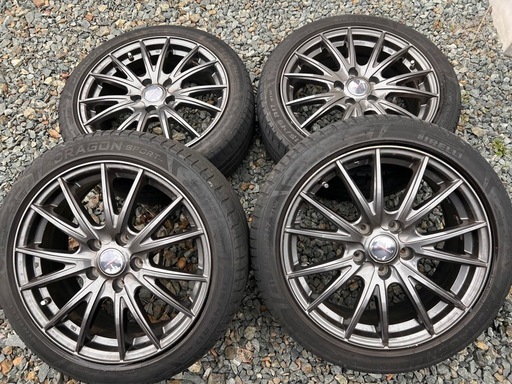 ヴォクシー  ノア セレナ ステップワゴンに！215/45R17アルミホイールセット 夏タイヤ 17インチ