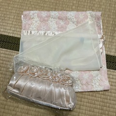 お呼ばれ　結婚式　セット　クラッチバック　ショール