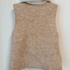 👧120cmキムラタン*ビケットクラブのリボン付きボアベスト超美品!!の画像