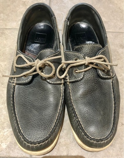 Johnston \u0026 Murphy レザー デッキシューズ 濃紺