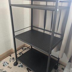 【決まりました】ドウシシャ パンチングラック 3段 キャスター付...