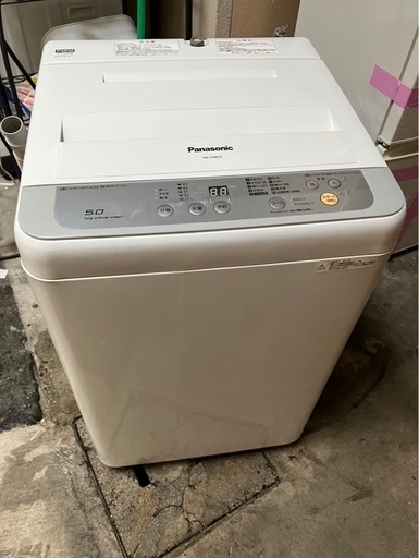 Y2503-069  Panasonic 全自動電気洗濯機 NA-F50B10 5kg 2017年製 ゴミフィルターに1部欠けあり 動作確認済み　 キズが 汚れあり