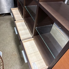 棚　シェルフ　収納棚　収納家具　　ブラウン　焦茶の画像