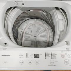 パナソニック 全自動洗濯機 5.0kg 簡易乾燥機能付 NA-F50BE8 2021年製の画像
