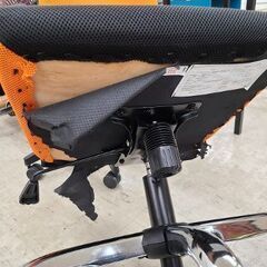 J6895　NITORI　ニトリ　リクライニングワークチェア　インバネス U MC　オレンジ　クリーニング済み【リユースのサカイ柏店】参考価格8,990円の画像