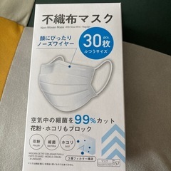 不織布マスク3箱90枚の画像