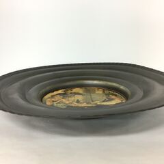 JME031K) ヨーロッパ輸入雑貨 楕円形プレート/ 深皿 アンティーク小物 重量：440g/材質不明 中古品【取りに来られる方限定】の画像