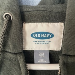 OLD NAVY フード付きパーカー XXS オリーブグリーンの画像