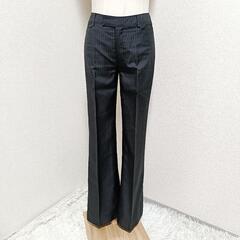 LIVIN' ALONE パンツスーツセット ストライプ ブラック 7 レディースの画像