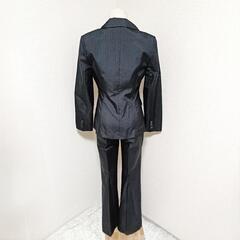 LIVIN' ALONE パンツスーツセット ストライプ ブラック 7 レディースの画像