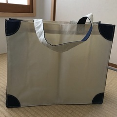 トートバッグ白紺（未使用）の画像