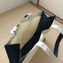 トートバッグ白紺（未使用）の画像