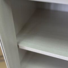 IRIS OHYAMA アイリスオーヤマ 家具 ガラスキャビネット GKN-9060 ホワイト リサイクルショップ札幌 買取本舗 平岸店の画像