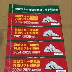 破格‼️宮城県共通リフト券　スキー場チケット 4枚
