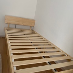 コンセント付ベットフレーム シングルの画像