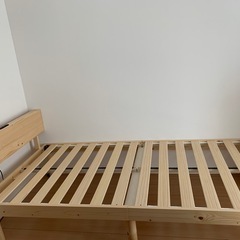 コンセント付ベットフレーム シングル