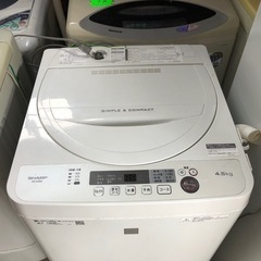 2019年製 SHARP 4.5kg洗い洗濯機 ES-G4E-KW けっこう綺麗です❣️の画像