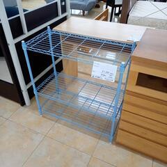 ★ジモティ割あり★  フリーラック ライトブルー H77×D35×W75 クリーニング済み OJ8255の画像