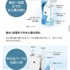 SHARP 加熱気化式加湿機　HV-L55W-Wの画像