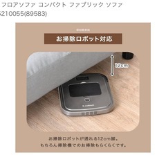 【本日4日手渡し限定価格】ローソファ 2人がけ 脚着脱可能の画像