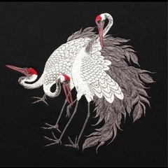 L GAKKIN × BUDSPOOL 赤目鶴 クルーネック・スウェットショートの画像