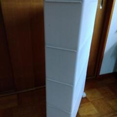 ホワイト 4段 プラスチック収納ボックスの画像