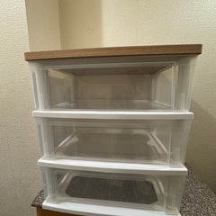 天板付きクリアボックス(3段)