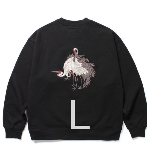 L GAKKIN × BUDSPOOL 赤目鶴 クルーネック・スウェットショート