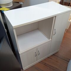 NITORI　キッチンカウンター　レンジ台　食器棚　スライドレー...