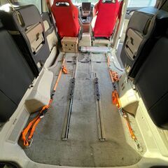 アルファード　8ナンバー車高調　前席レカロ二脚　（車椅子移動車両登録）　MNH10（初代3L)検受け満タンの画像