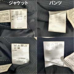 大きいサイズ A8 185cm メンズスーツ ジャケット パンツ ブラック 2Bの画像