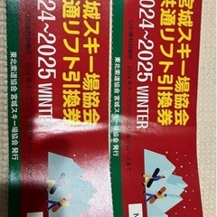 お買い得‼️ 宮城県共通リフト券　2枚　
