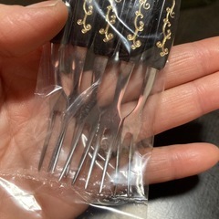 【昭和レトロ】【新品未使用】曽我ガラス　しぐれ小皿5個セット　ミニフォーク付き　グリーン　緑色　デザート皿の画像