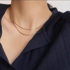 新品未使用ゴールド二重ネックレス