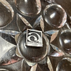 【昭和レトロ】アデリアグラス　小皿セット　ルック小皿　ヒメフォーク　5客　新品未使用　石塚硝子の画像