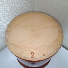 美品　漬物容器 切立かめ 2号 3.6L 陶器 ぬか漬け 梅漬け 保存容器の画像