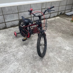 幼児用自転車　補助輪付きです。の画像