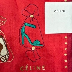 値下げしました　未使用品　CELINE　セリーヌ ハンカチ クリスマス柄の画像