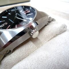 ブルガリ エルゴン BVLGARI Ergon EG40S ブラック文字盤 自動巻 USED 内箱 冊子付 USED 苫小牧西店の画像