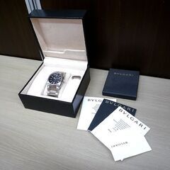 ブルガリ エルゴン BVLGARI Ergon EG40S ブラック文字盤 自動巻 USED 内箱 冊子付 USED 苫小牧西店の画像