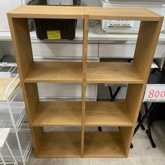 8783 無印良品 スタッキングシェルフ 3段×2列 収納家具 収納 ブラウン 茶色 木目 シェルフ 人気 人気タイプ シンプル おしゃれ インテリア 幅815mm × 奥行280mm × 高さ1205mm の画像